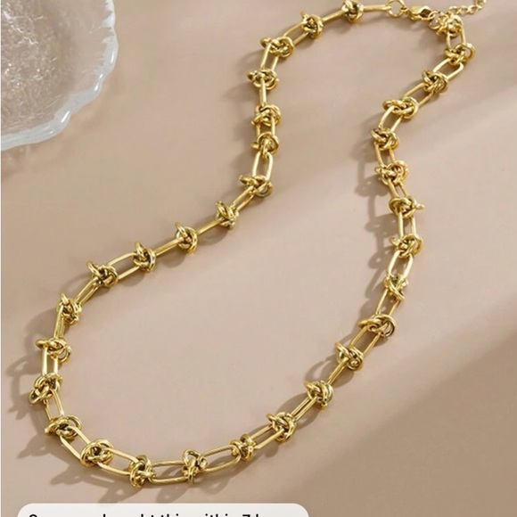 COPY - 2pcs/Set Fashionable Stainless Steel Knotted Bracelet And Necklace, Heav… - Picture 3 of 6